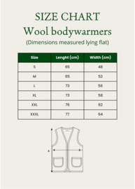 Wollen volwassen bodywarmer off-white