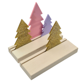 BASIC Kerst houten standaard 1x boom