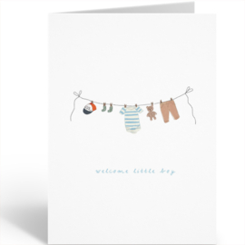 WELCOME LITTLE BOY -  WASLIJNTJE - Nadine Illustraties