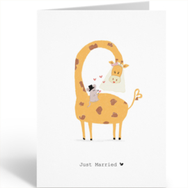 JUST MARRIED - GIRAFFE - Nadine Illustraties