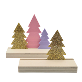 BASIC Kerst houten standaard 1x boom