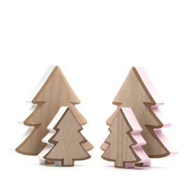 Kerst houten boom klein
