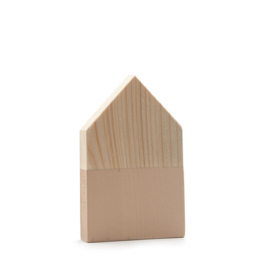 NATURE Houten huisje off white/taupe/bruin/beige