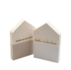 Gepersonaliseerde houten accessoire