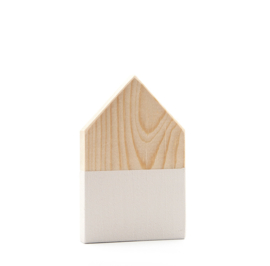 NATURE Houten huisje off white/taupe/bruin/beige