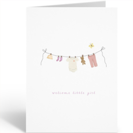 WELCOME LITTLE GIRL  - WASLIJNTJE - Nadine Illustraties