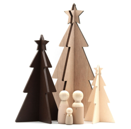 Kerst houten boom groot