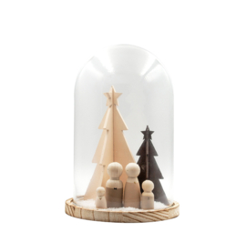 Kerst houten boom middel