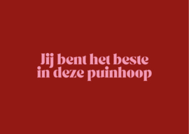 Jij bent het beste aan deze puinhoop