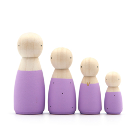 BASIC Houten pop vrouw/meisje paars