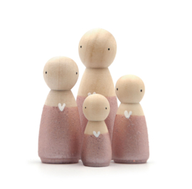 LIMITED EDITION Houten pop vrouw/meisje rose goud