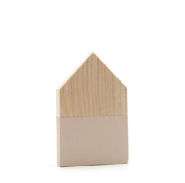 NATURE Houten huisje off white/taupe/bruin/beige