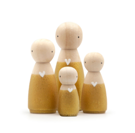 LIMITED EDITION Houten pop vrouw/meisje goud