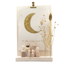Hout standaard "Moonillustration"