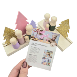 BASIC Kerst houten standaard 3x boom