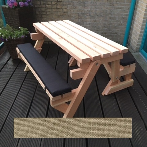 Seat cushions SOUTH Foldable picnic Table model M Taupe