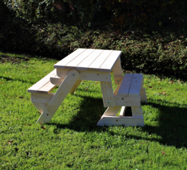 Kinder Picknicktafel blank vurenhout inklapbaar