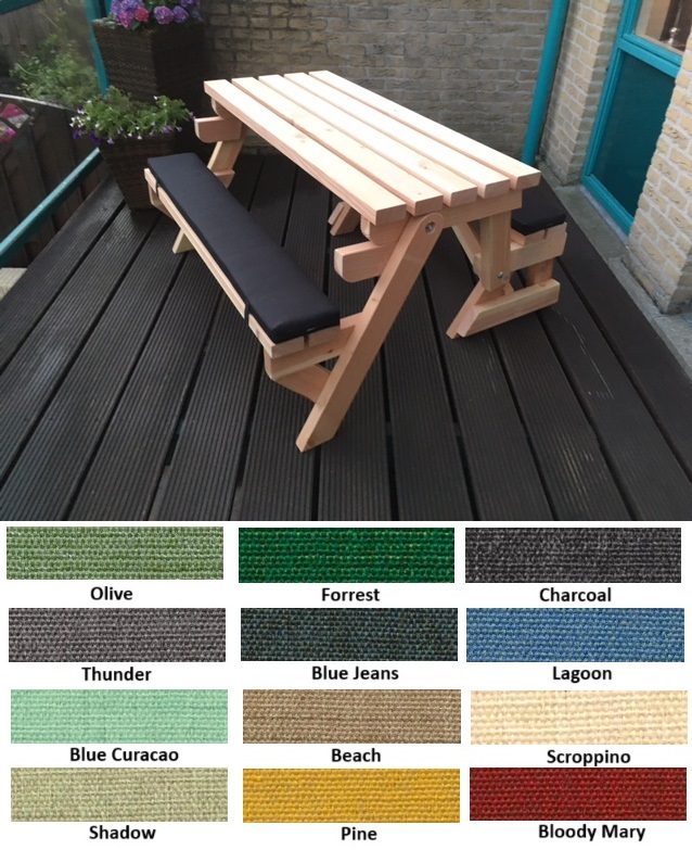 Zitkussens SHIKI voor inklapbare picknicktafel Model XL