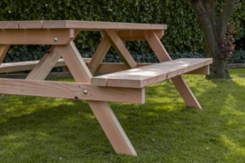 Douglas picknicktafel 4 personen met dicht tafelblad