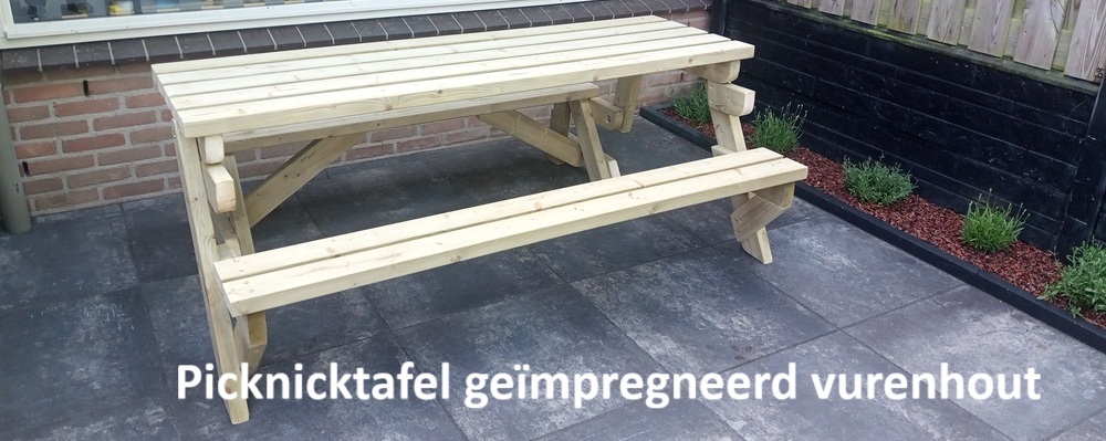 Picknicktafel geimpregneerd 
