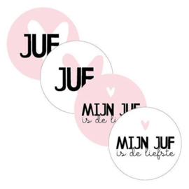 Stickers (12x) - Juffrouw