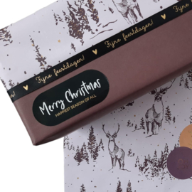 Cadeaupapier - Reindeer Forest Lila
