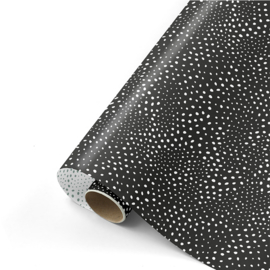 Cadeaupapier 50cm - Flocks petrolzwart