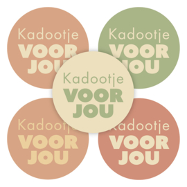 Stickers (10x) - Kadootje voor jou pastel