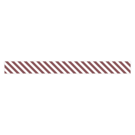 Bedrukt lint - Paporlene stripes deep red