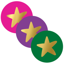 Stickers (10x) - Stars gold colors