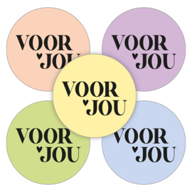 Stickers (10x) - Voor jou! colourmix