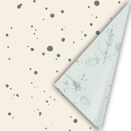 Cadeaupapier 50cm - Random spots offwhite