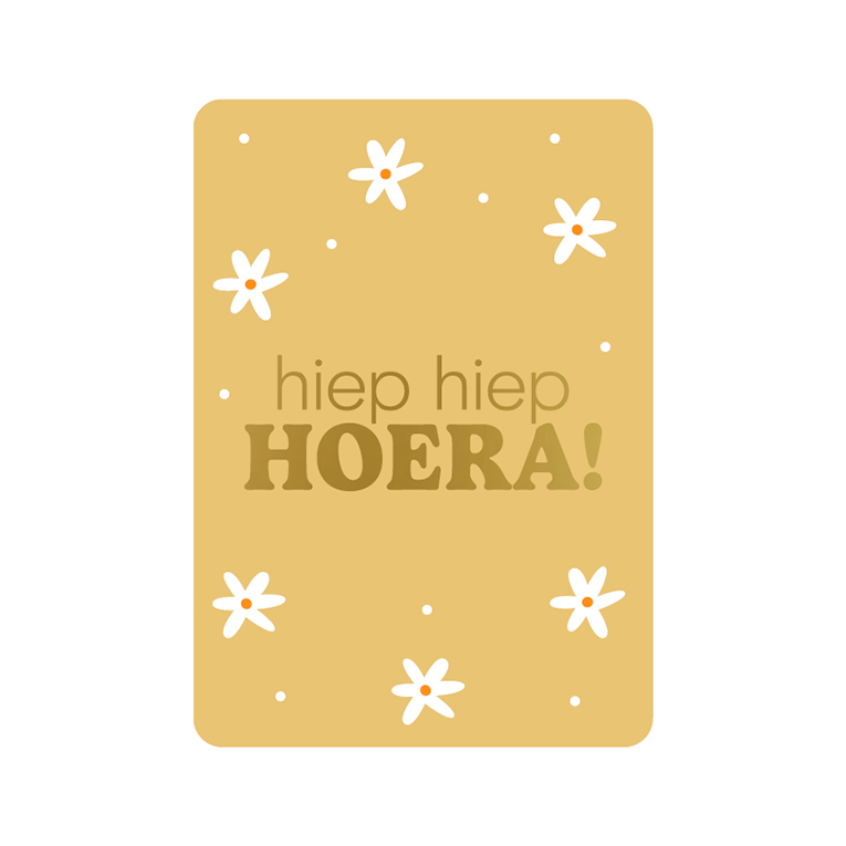 Wenskaart - Hiep hiep hoera!
