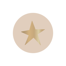 Stickers (10x) - Star gold beige