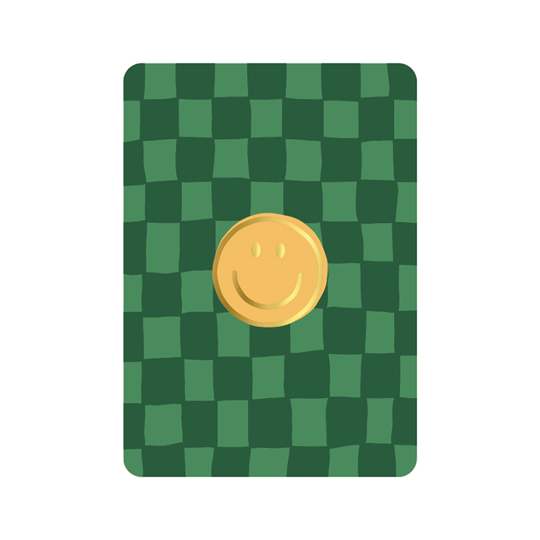 Wenskaart - Smiley groen