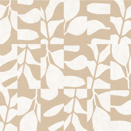 Cadeaupapier 50cm - Abstract botanics white kraft