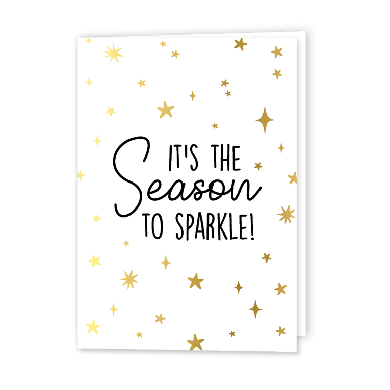 Wenskaart gevouwen - Season to sparkle