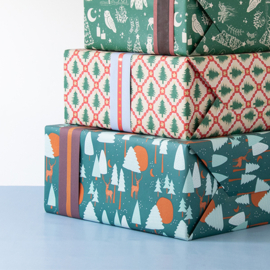 Cadeaupapier - Holy night rendeer