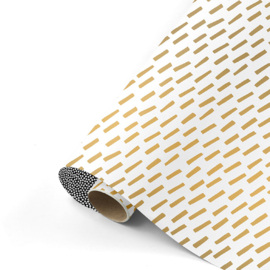 Cadeaupapier 50cm - Open spaces goud