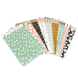 Cadeauzakjes (5x) - Hearts mintgroen