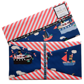 Cadeaupapier - Pakjesboot strepen