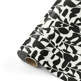 Cadeaupapier 50cm - Abstract botanics black