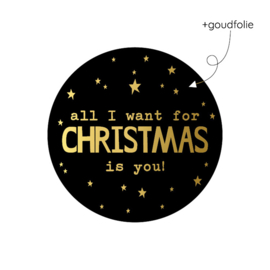 Stickers (10x) - All I want for christmas