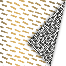 Cadeaupapier 50cm - Open spaces goud
