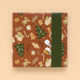 Cadeaupapier - X-mas Time Cognac