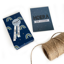 Wenskaart - Hoera een jongen