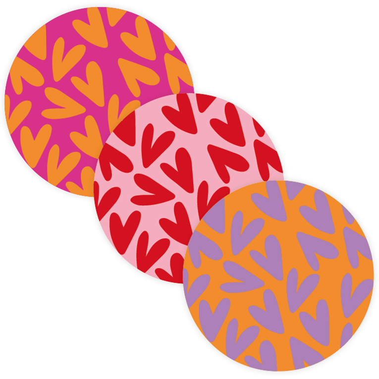Stickers (10x) - Hartjes varianten