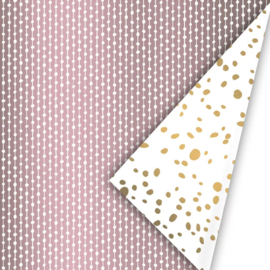 Cadeaupapier 30cm - Connected dots roze