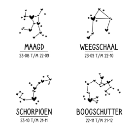 Geboortecirkel - Ø20cm sterrenbeeld
