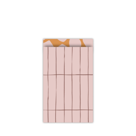 Cadeauzakjes (5x) - Slim tiles bordeaux roze